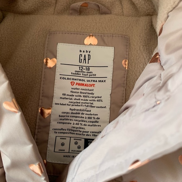 Baby GAP Girl Puffer with Removable Fur Trim Hood - Picture 3 of 3